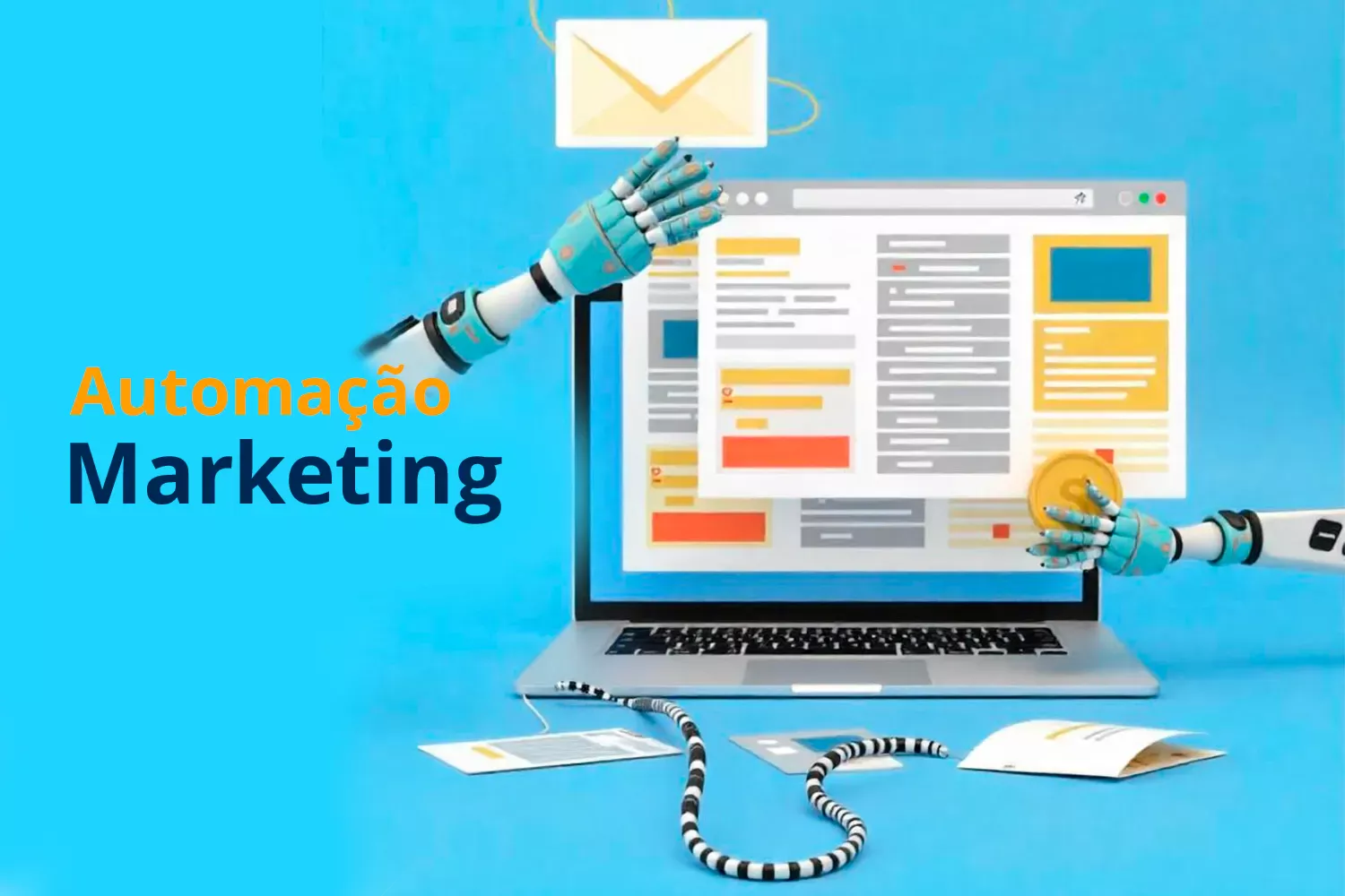 Ilustração de automação de e-mails