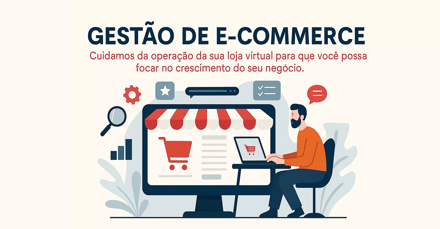 Banner institucional de gestão de e-commerce