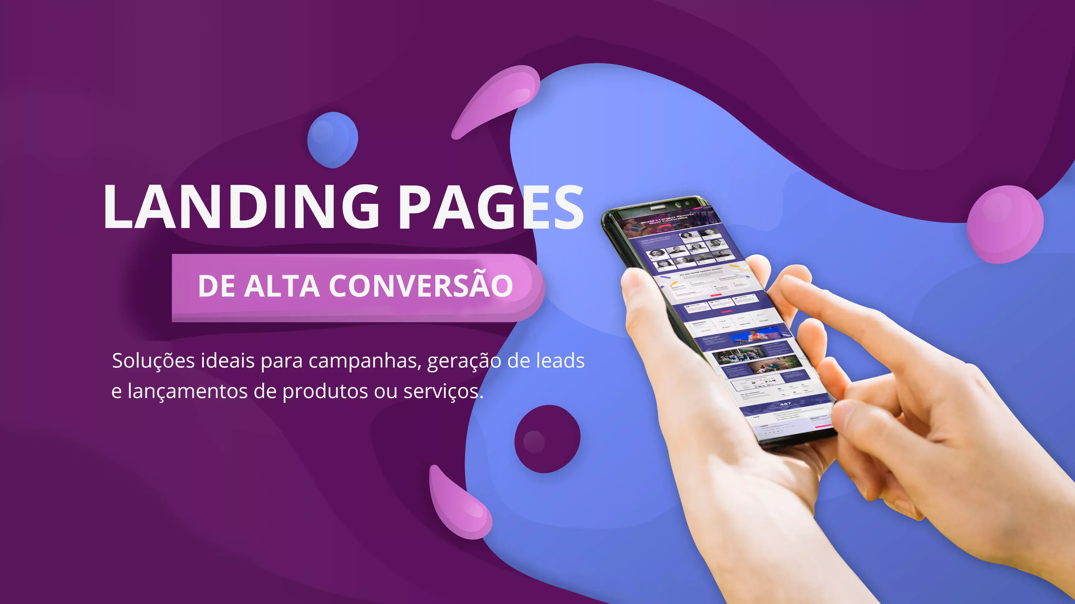 Landing pages que convertem com design profissional