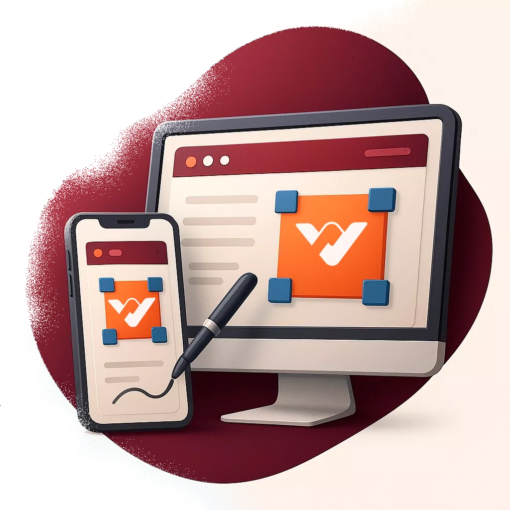Mockup de site personalizado em desktop e mobile